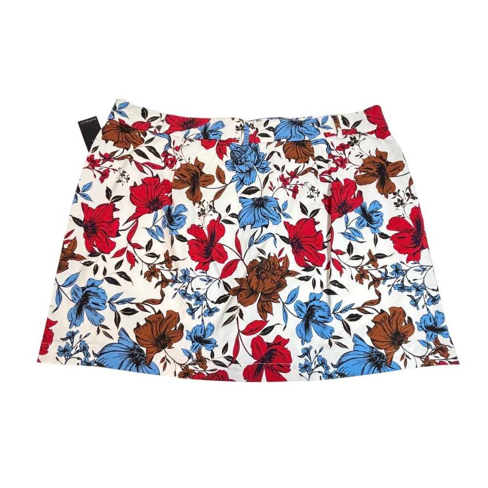 Rafaella Floral Skort White Red Blue Brown Womens Plus Size 2X Tennis Golf NEW - Picture 6 of 10